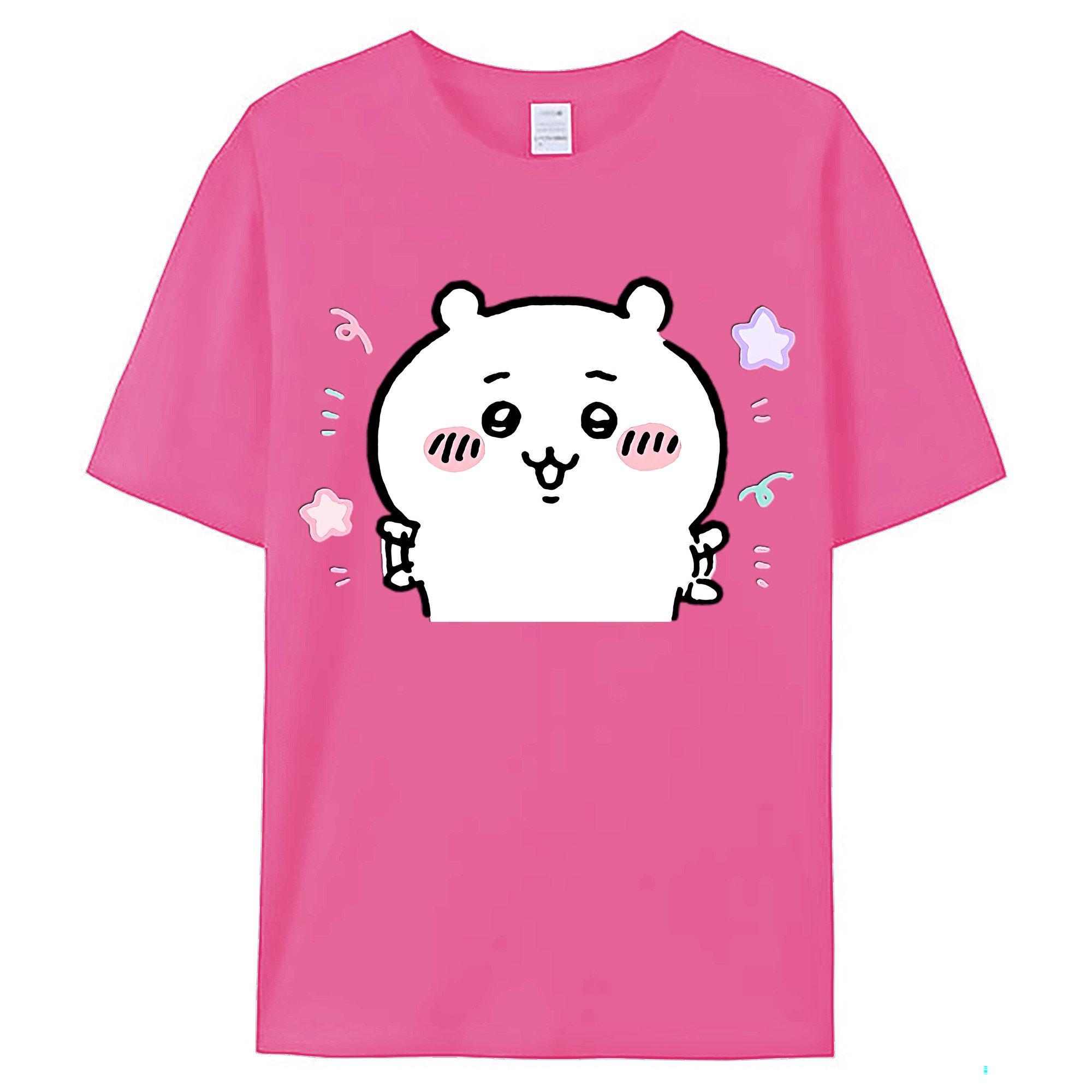 （画像用） ちいかわ ちいかわ Chii-kawa chiikawa レディースカジュアルプリントTシャツ（綿100％）